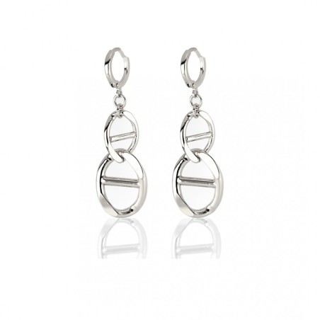 UNOAERRE Orecchini in bronzo argentato pendenti