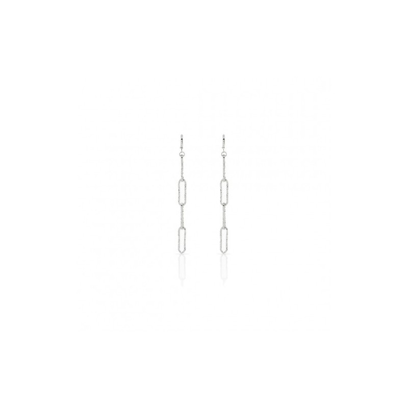 UNOAERRE Orecchini Paper Clip in bronzo argentato