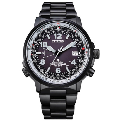 CITIZEN PILOT ACCIAIO IP NERO