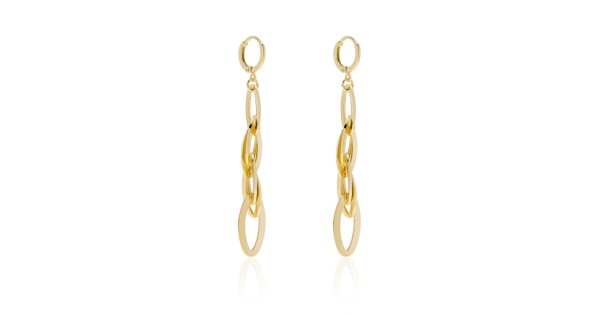 UNOAERRE Orecchini pendenti catena navette