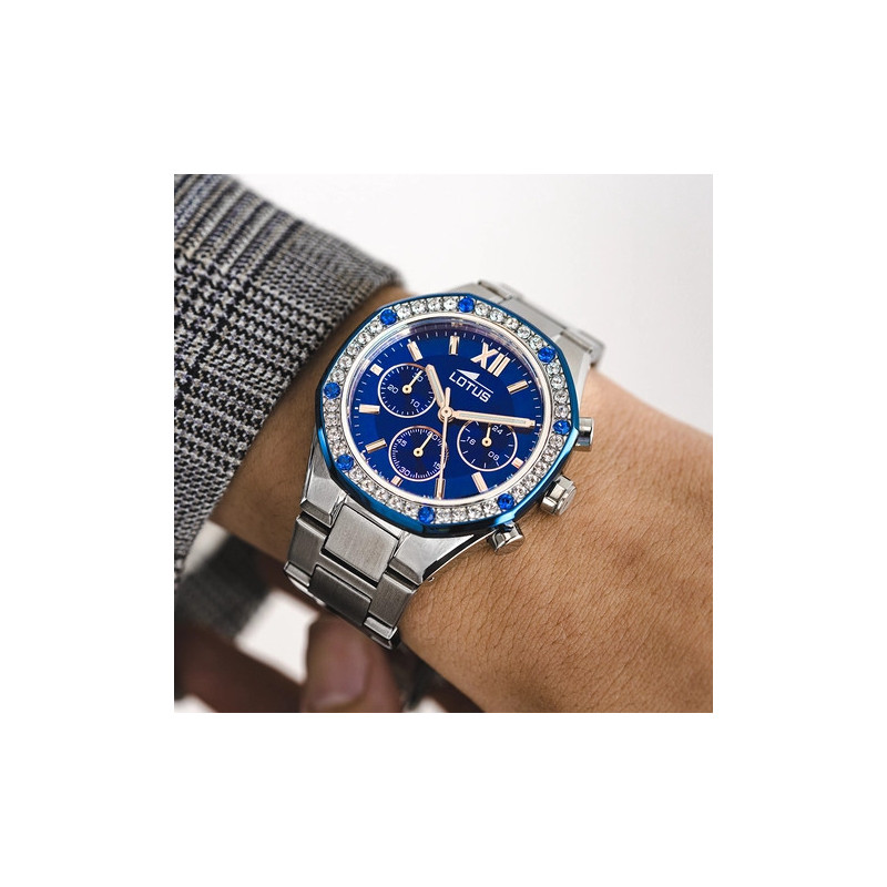 LOTUS ACCIAIO QUADRANTE BLU