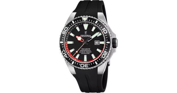 FESTINA NERO CINGHIA GOMMA, UOMO