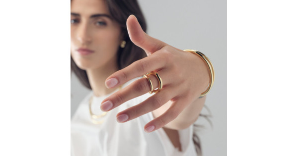 UNOAERRE Anello dorato Line