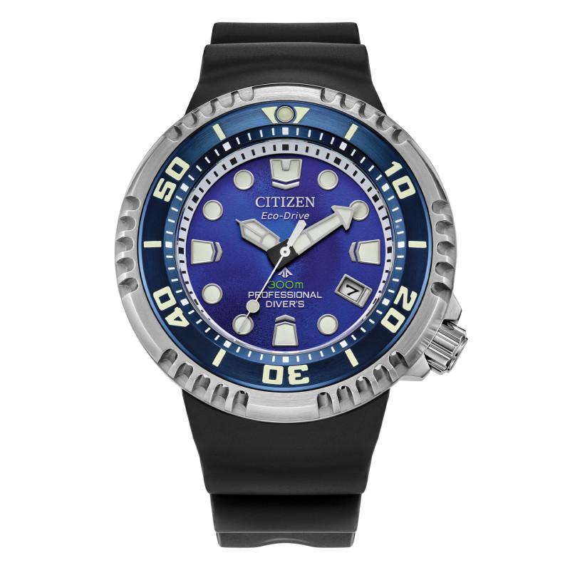 CITIZEN Diver's Eco Drive 300 mt Gas Diver Unite with Blue L.E.