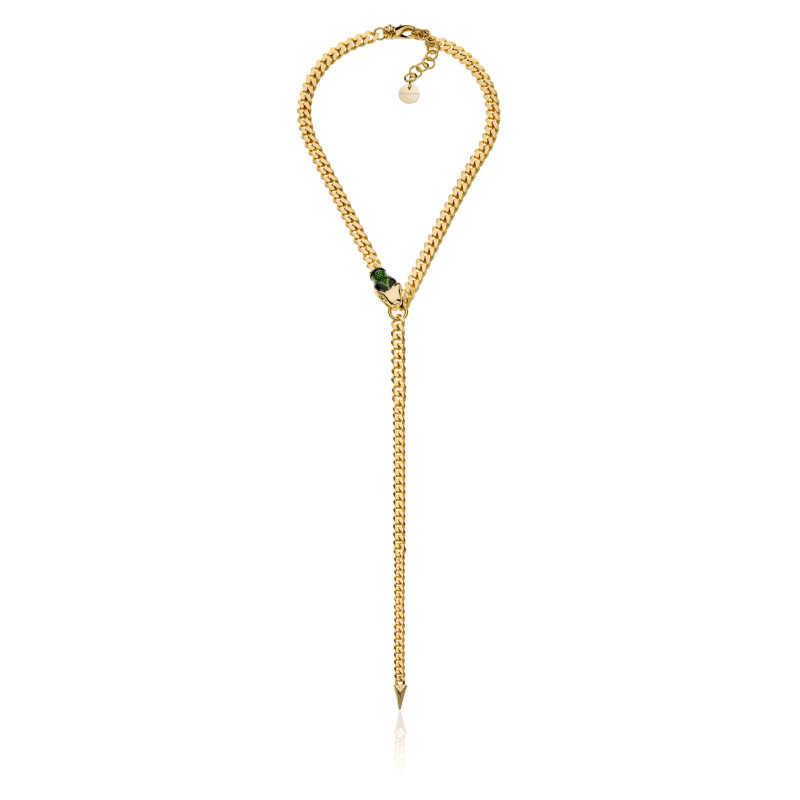 Collier di catena grumetta con serpente