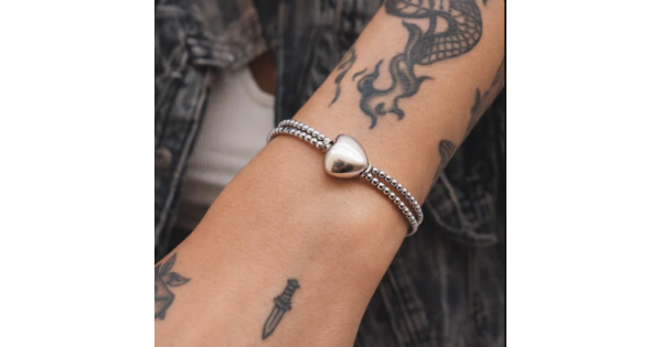 Bracciale spadino San Valentino cuore big