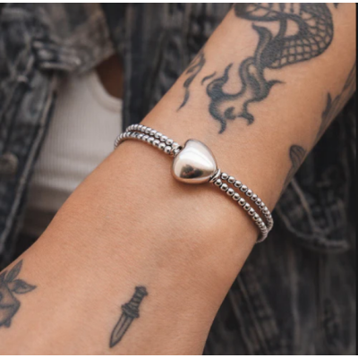 Bracciale spadino San Valentino cuore big