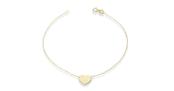 UNOAERRE BRACCIALE CUORE ORO GIALLO 9 KT
