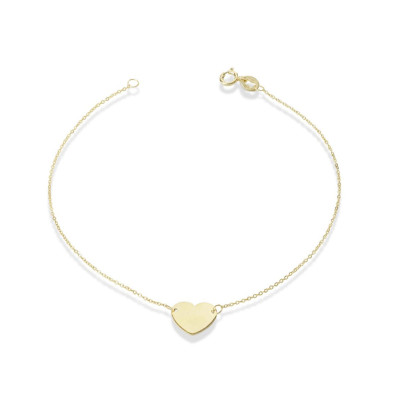 UNOAERRE BRACCIALE CUORE ORO GIALLO 9 KT
