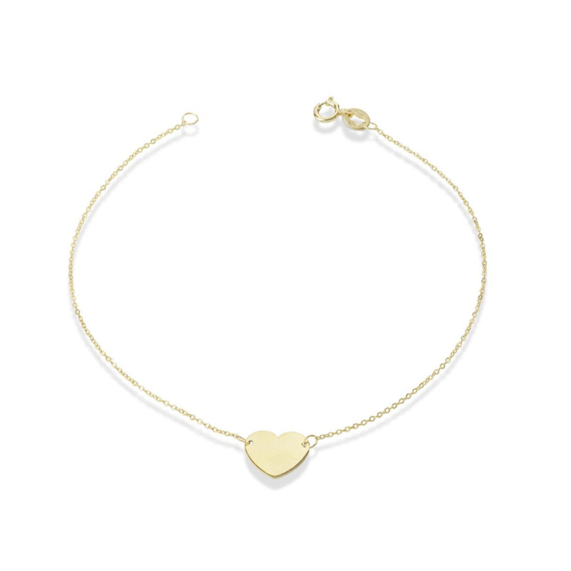 UNOAERRE BRACCIALE CUORE ORO GIALLO 9 KT