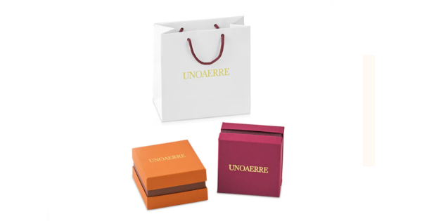 UNOAERRE COLLANA CUORI ORO GIALLO 9 KT