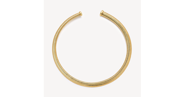 BROSWAY COLLANA WEAVE TUBOGAS DORATA