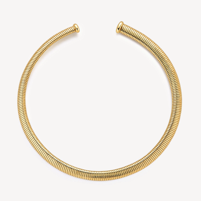 BROSWAY COLLANA WEAVE TUBOGAS DORATA